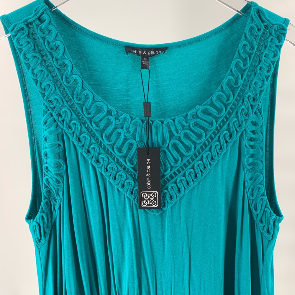 CABLE & GAUGE Midi Stretch SPRING DRESS